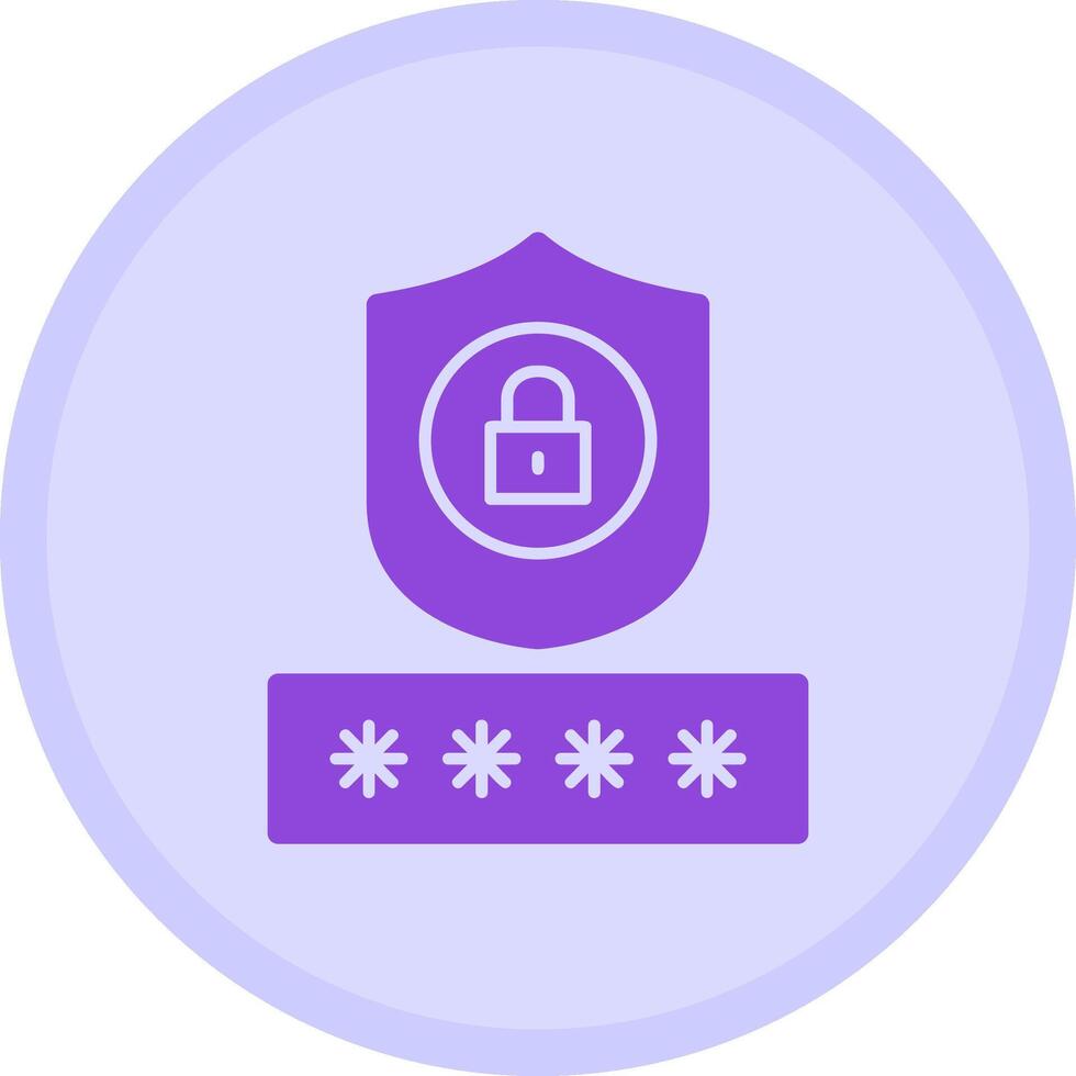 Password protection Multicolor Circle Icon vector