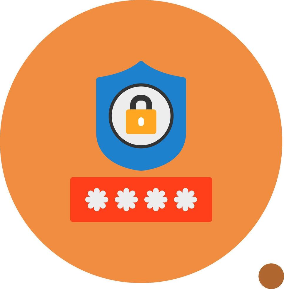 Password protection Flat Shadow Icon vector