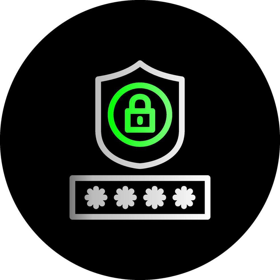 Password protection Dual Gradient Circle Icon vector