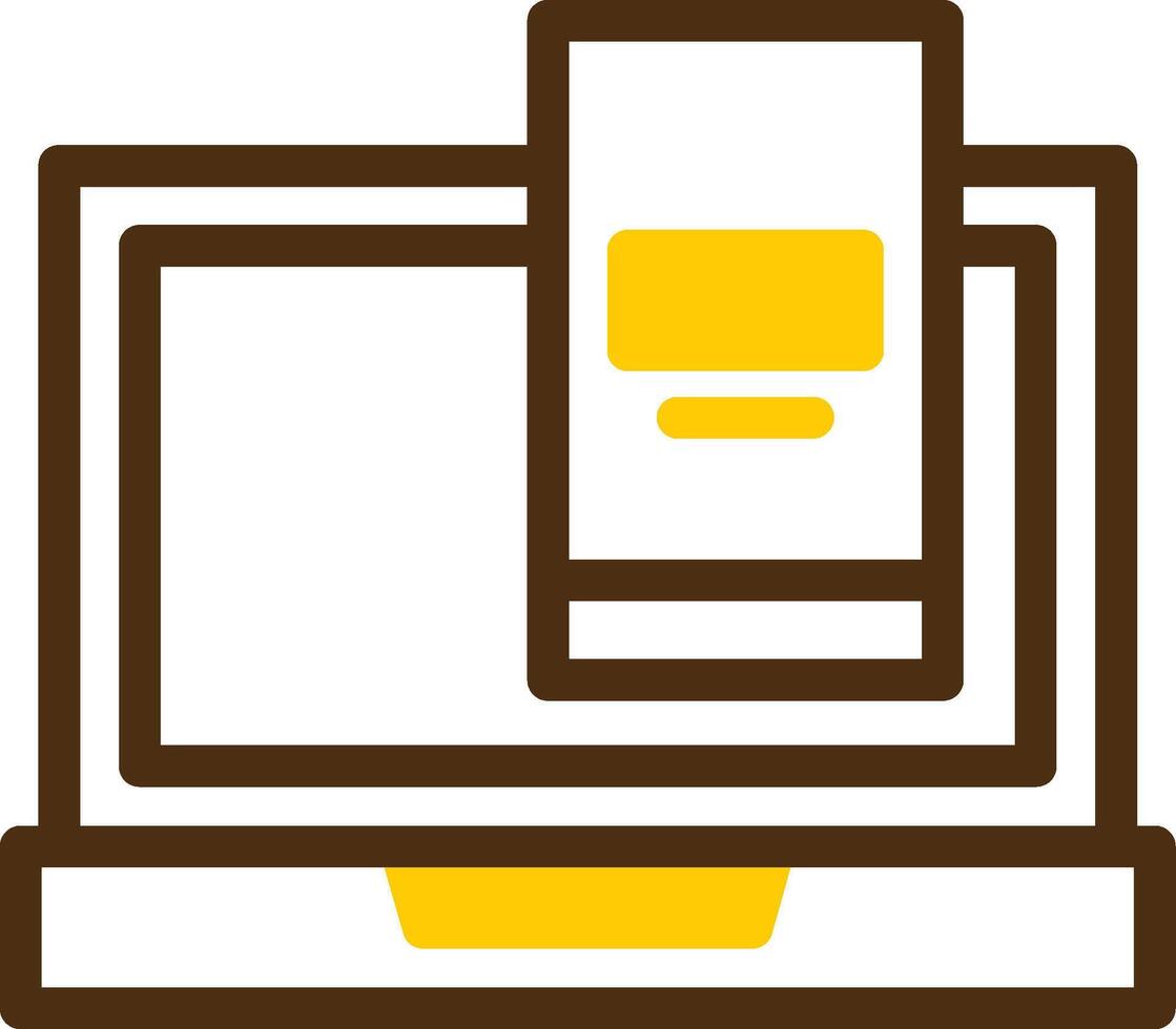Two-factor authentication Yellow Lieanr Circle Icon vector