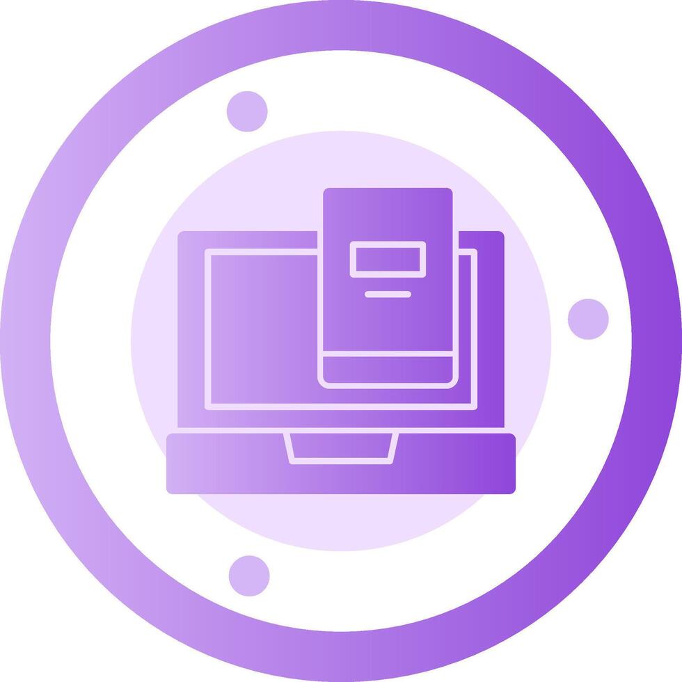 Two-factor authentication Glyph Gradient Icon vector