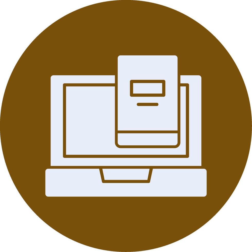 Two-factor authentication Glyph Circle Icon vector