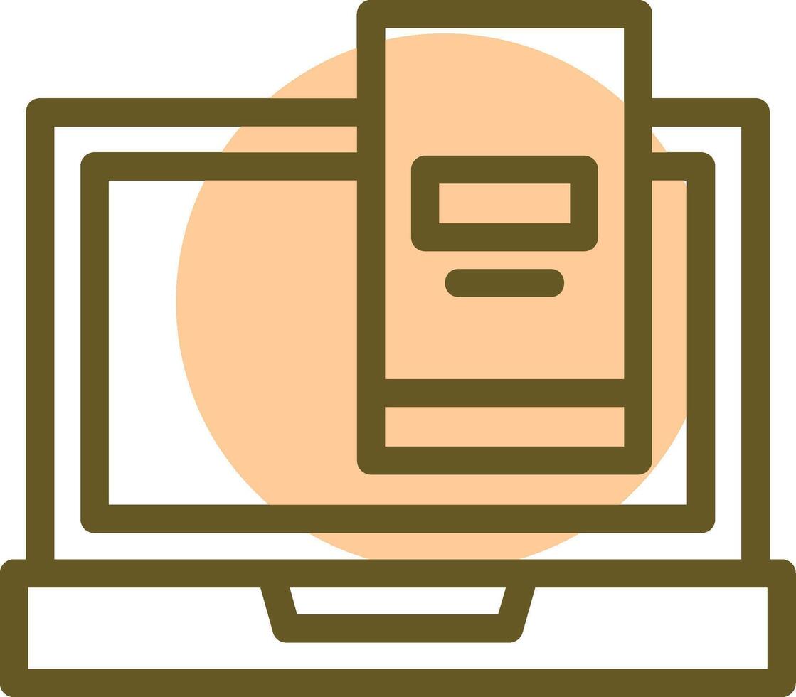 Two-factor authentication Linear Circle Icon vector