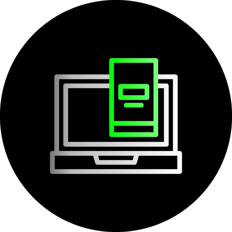 Two-factor authentication Dual Gradient Circle Icon vector