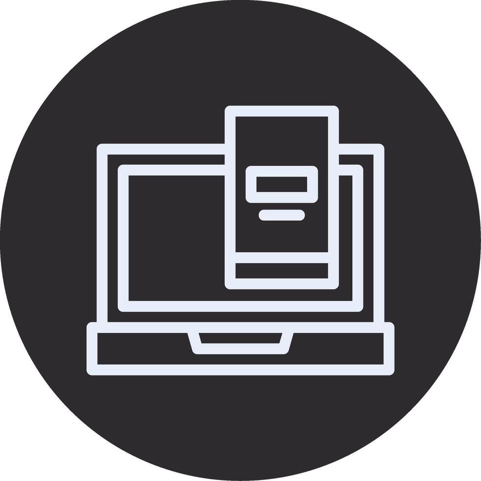 Two-factor authentication Inverted Icon vector