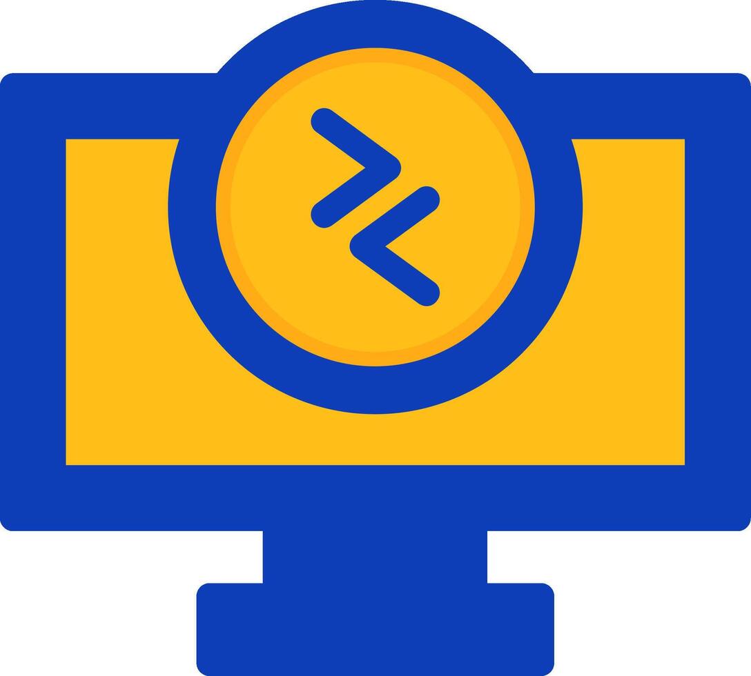 Remote desktop Flat Two Color Icon vector