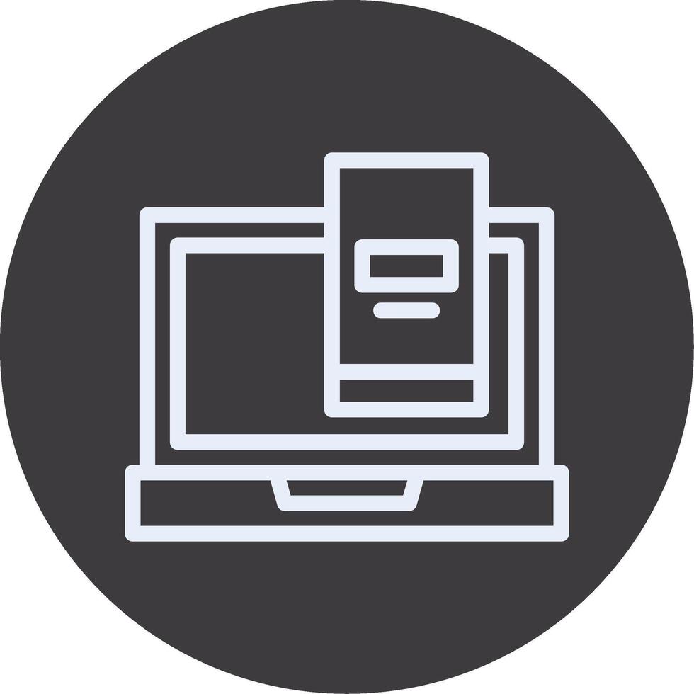 Two-factor authentication Outline Circle Icon vector