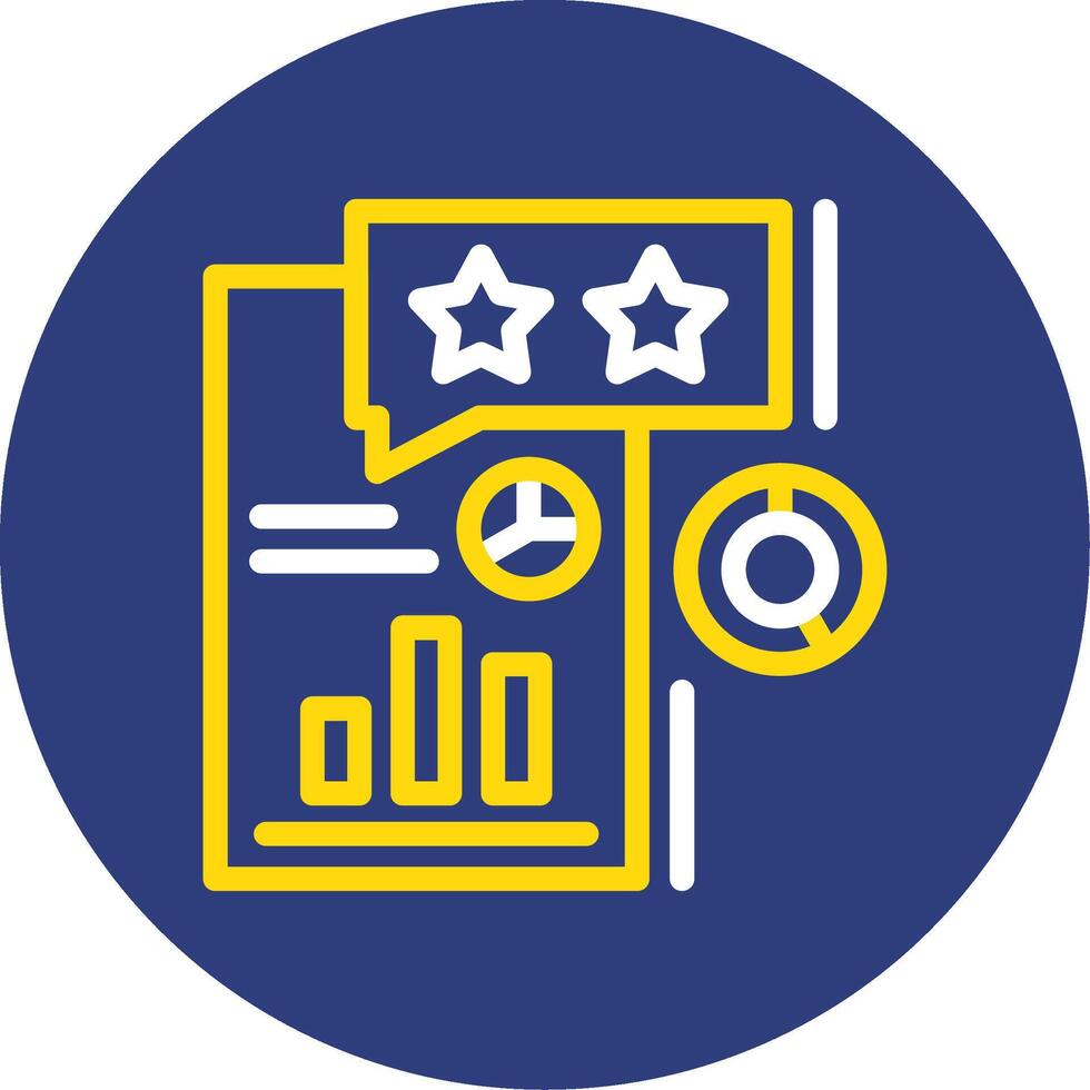 Survey Dual Line Circle Icon vector