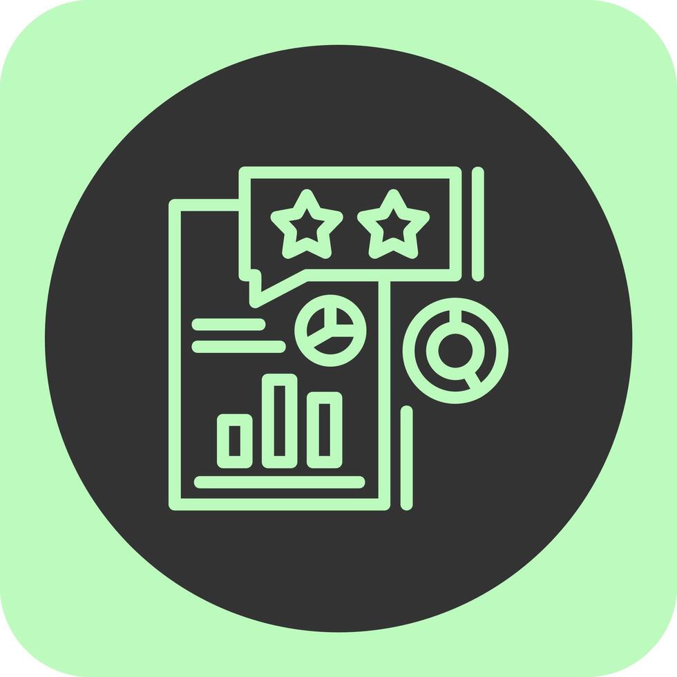 Survey Linear Round Icon vector