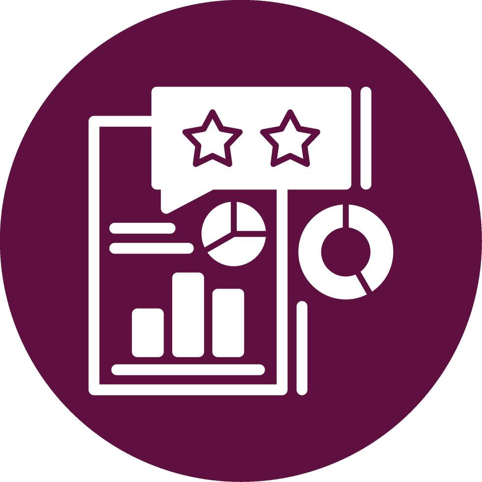 Survey Glyph Circle Icon vector