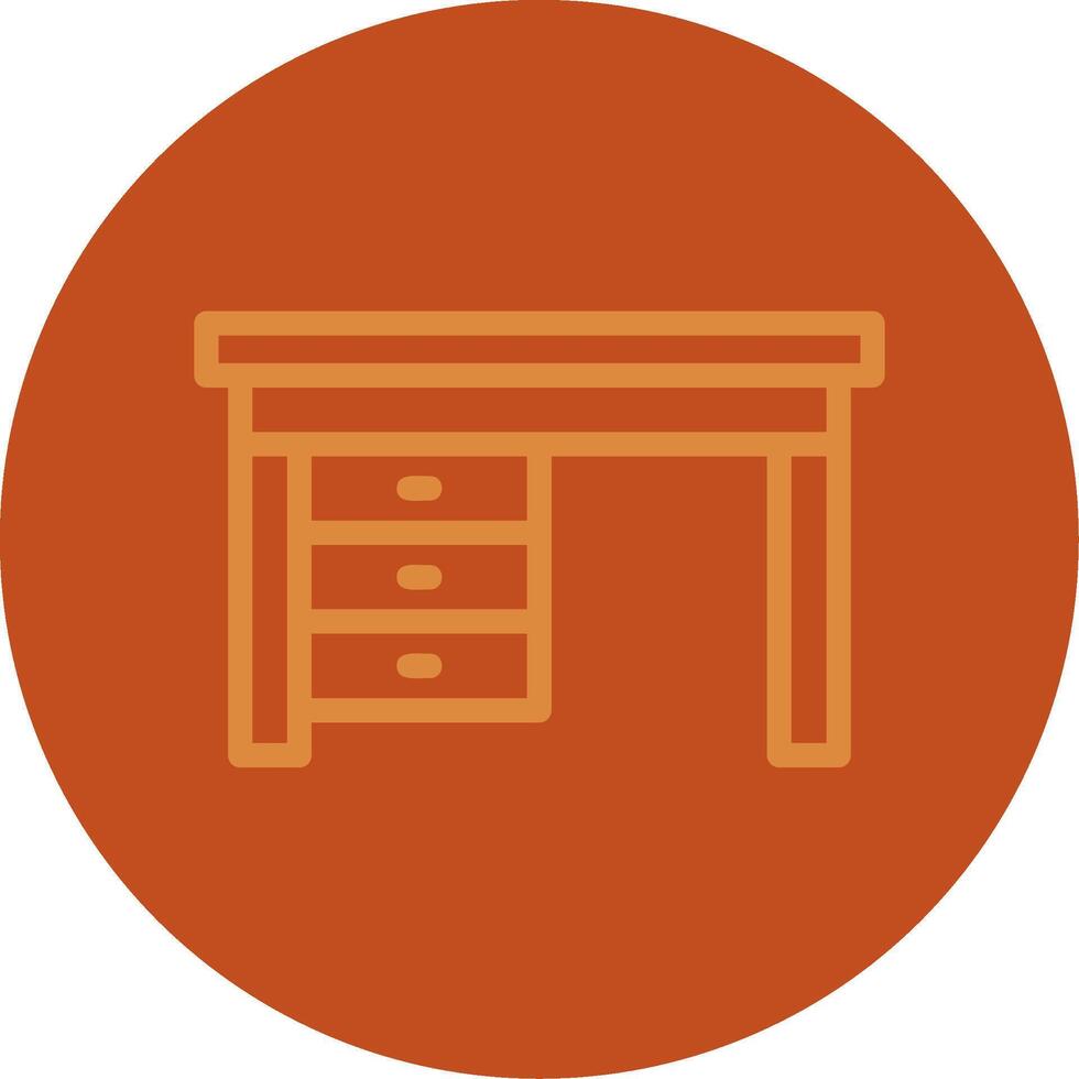 Desk Line Multi color Icon vector