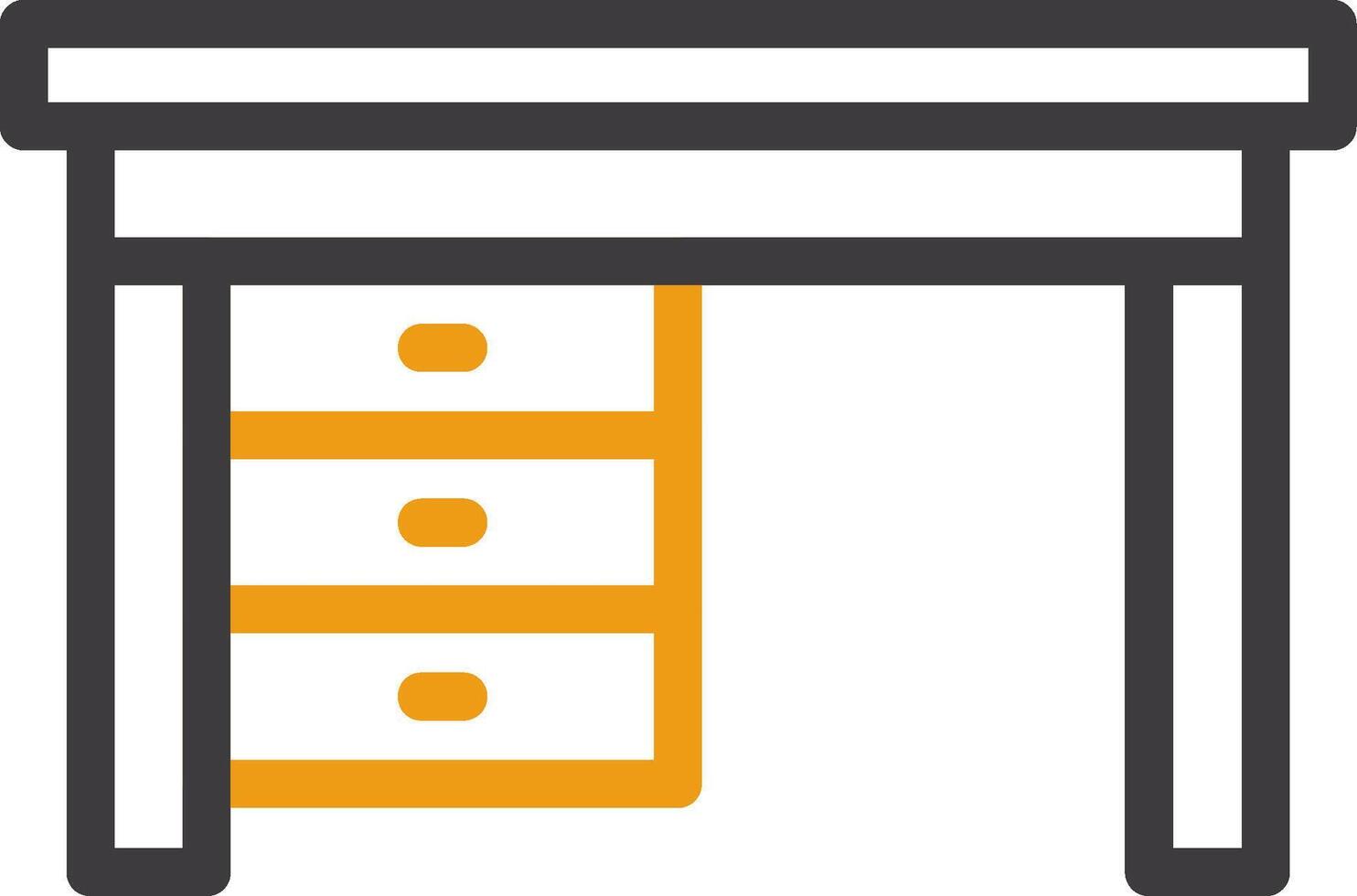 Desk Line Two Color Icon vector