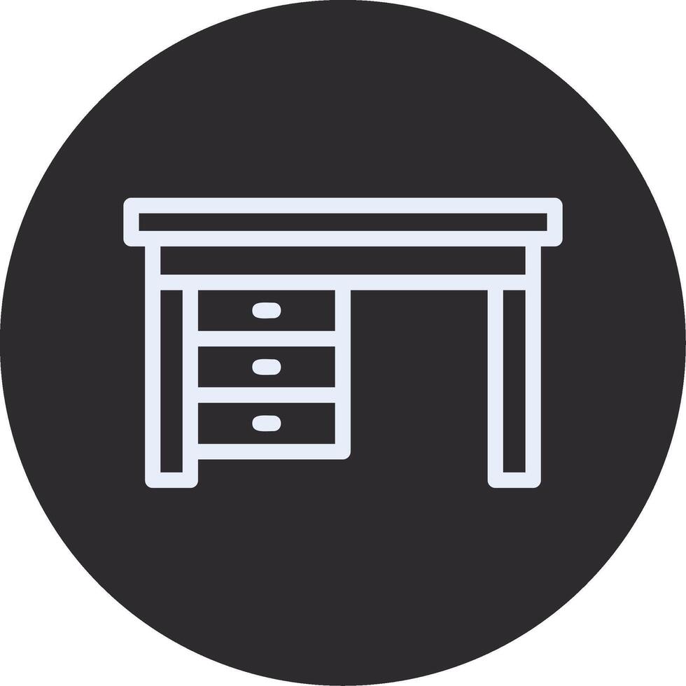 Desk Inverted Icon vector