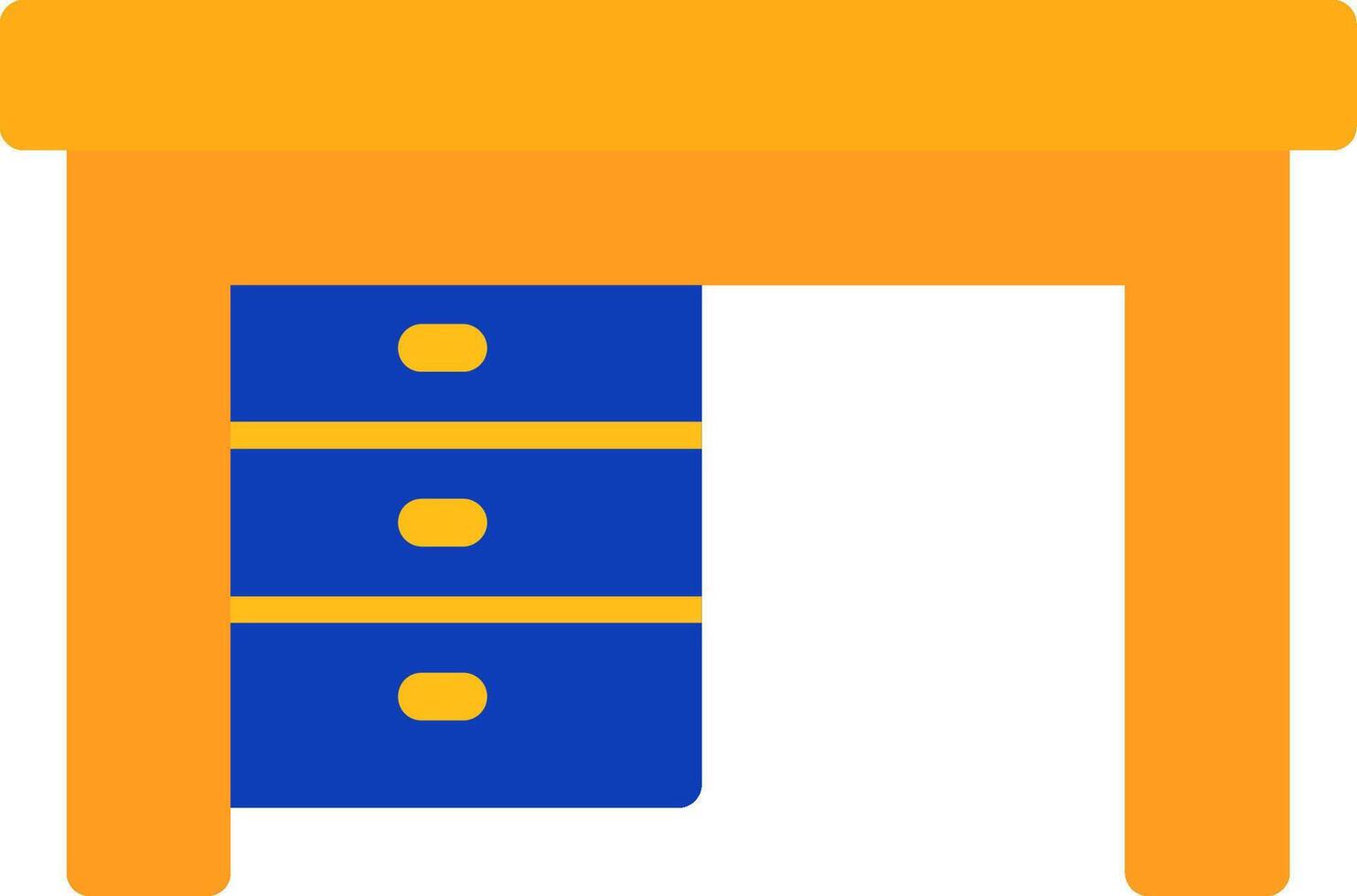 Desk Flat Two Color Icon vector
