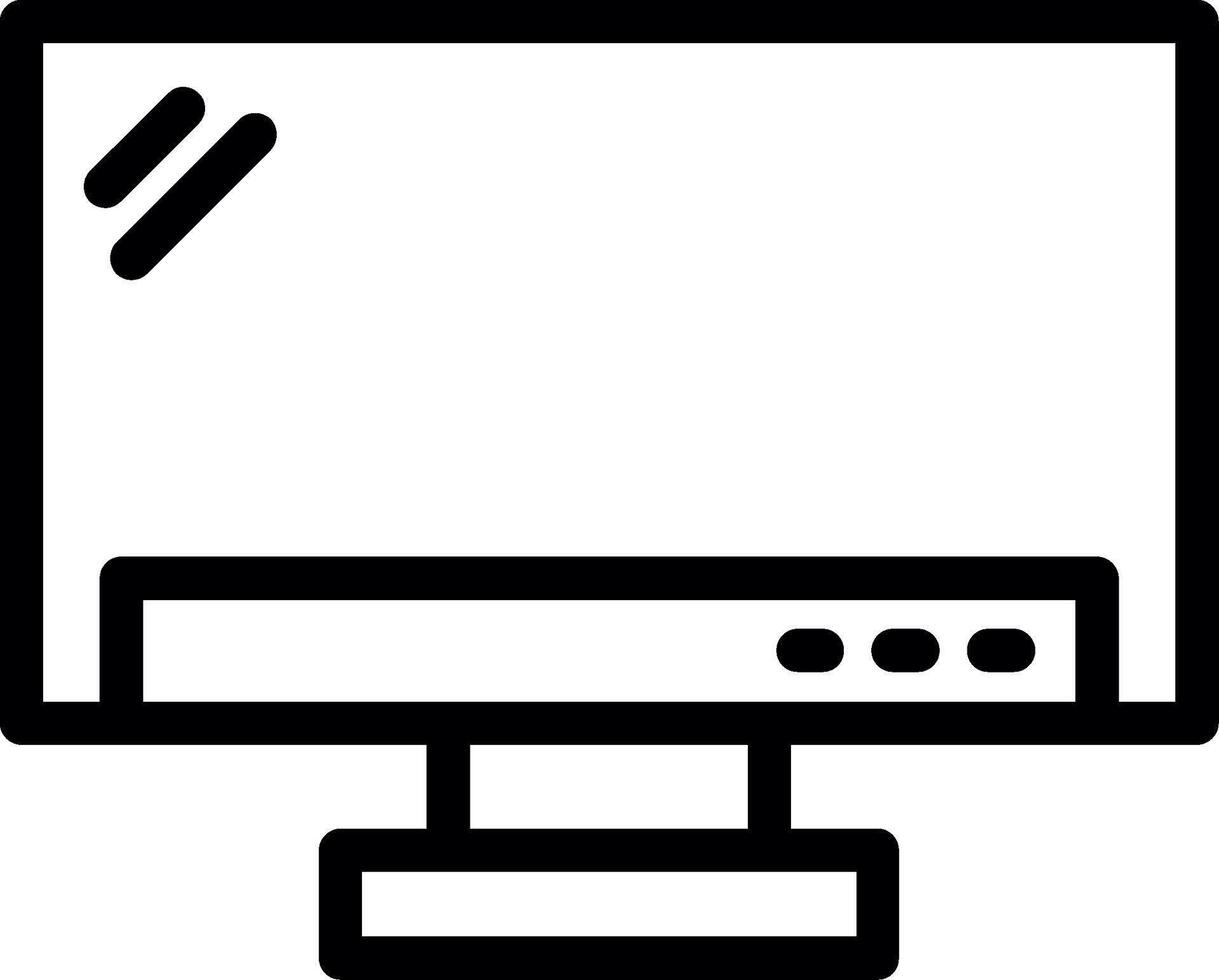 Monitor Line Icon vector