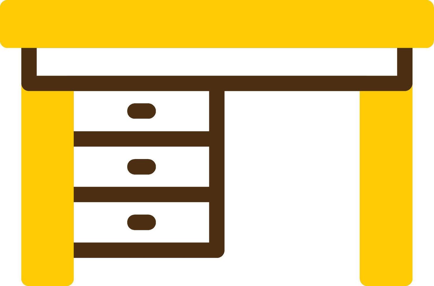 Desk Yellow Lieanr Circle Icon vector