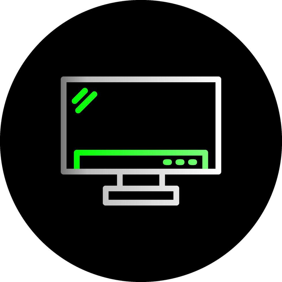 Monitor Dual Gradient Circle Icon vector