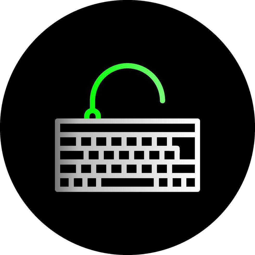 teclado doble degradado circulo icono vector