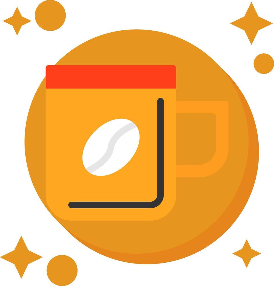 Coffee cup Tailed Color Icon vector