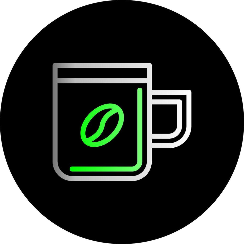 café taza doble degradado circulo icono vector