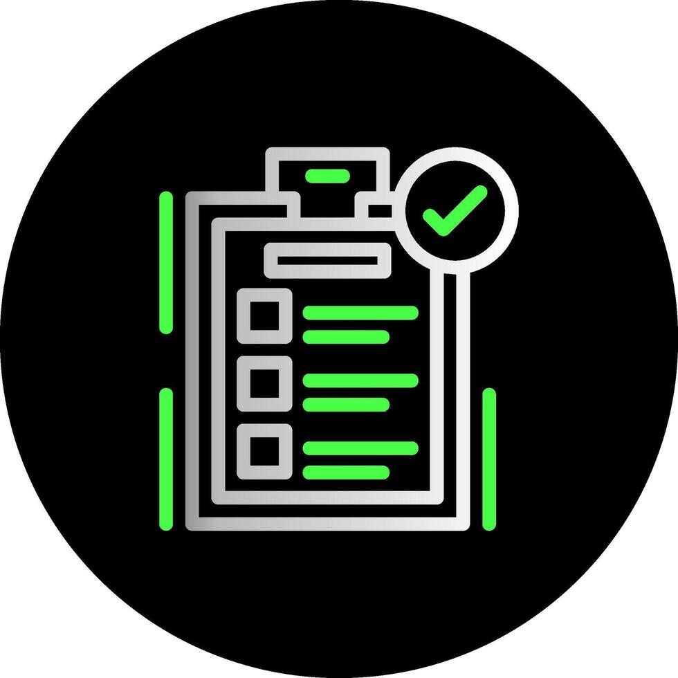 Checklist Dual Gradient Circle Icon vector