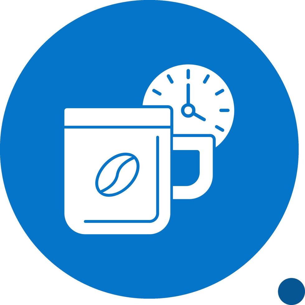 Break time Glyph Shadow Icon vector