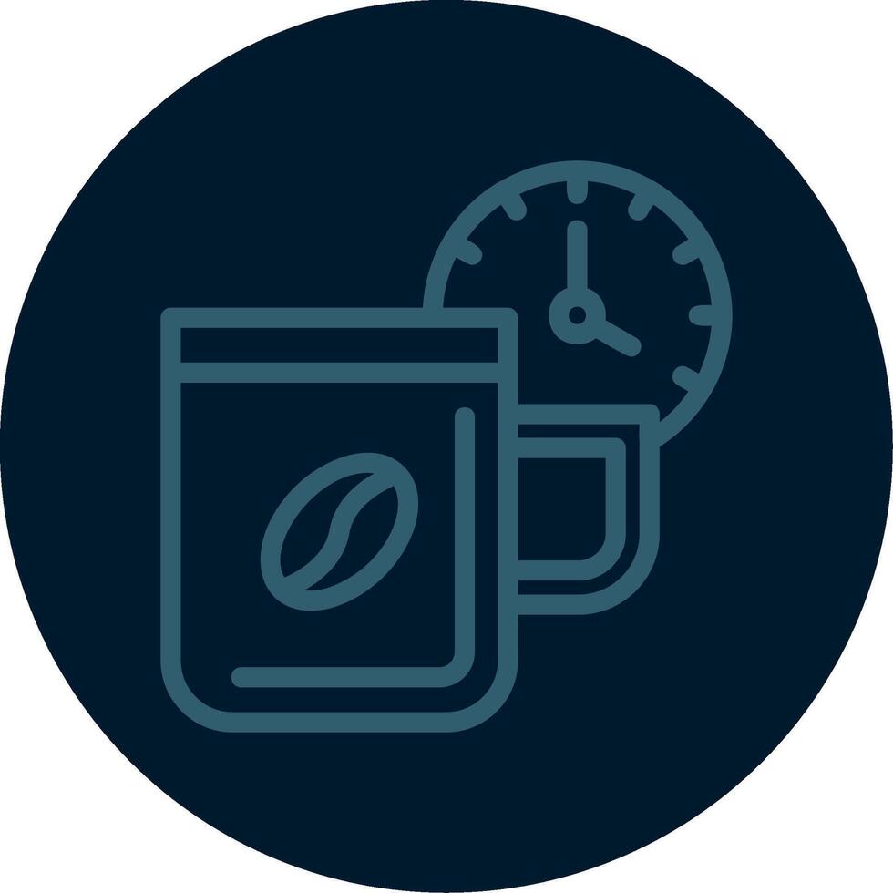 Break time Line Multi color Icon vector