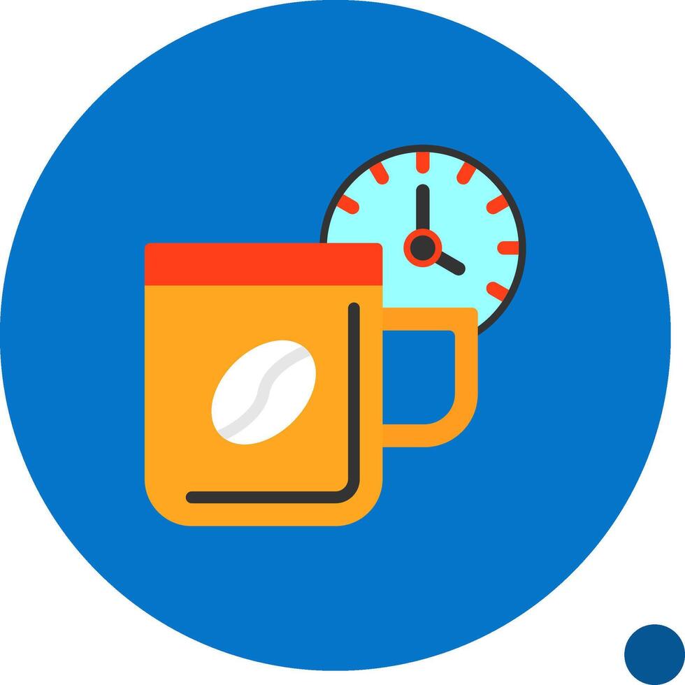 Break time Flat Shadow Icon vector