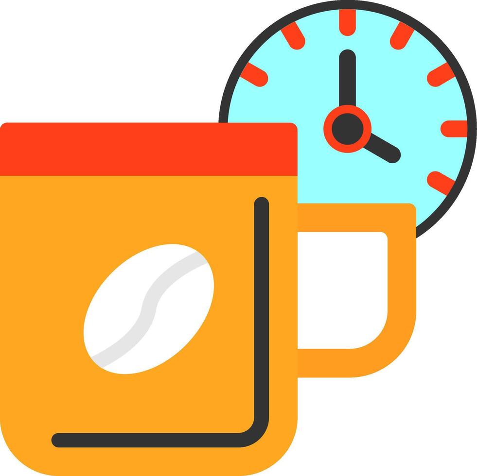 Break time Flat Icon vector