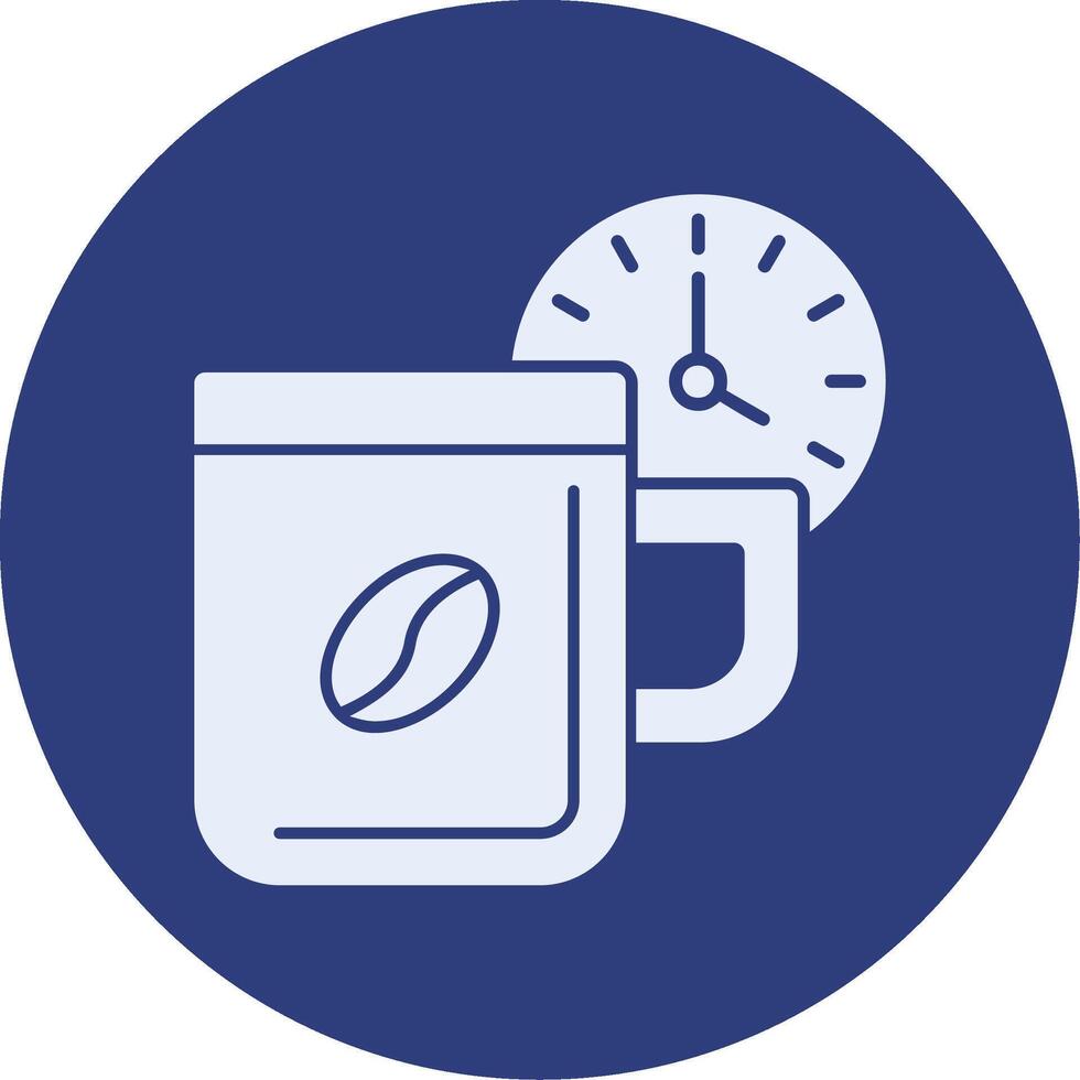 Break time Glyph Circle Icon vector