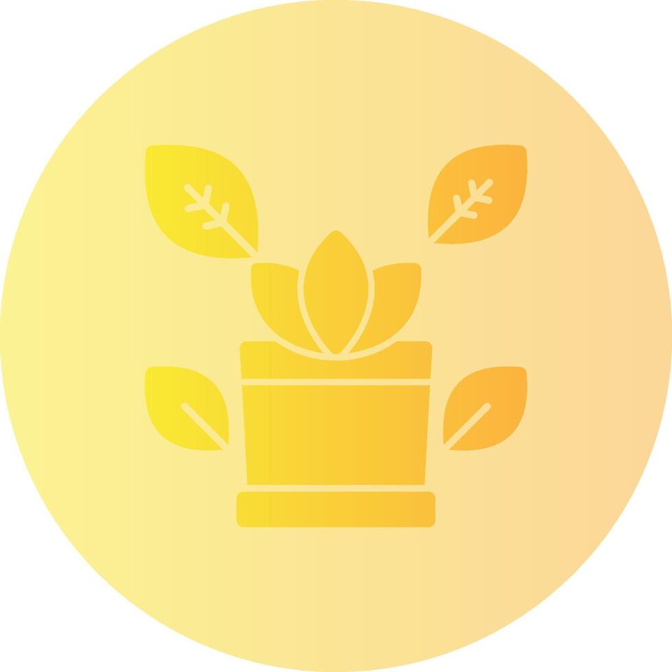 Desk plant Gradient Circle Icon vector