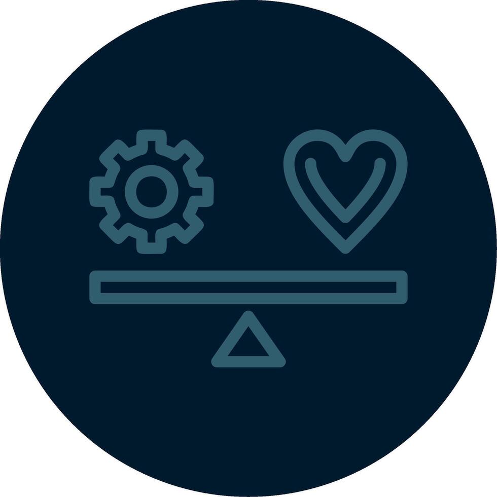 Work-life balance Line Multi color Icon vector