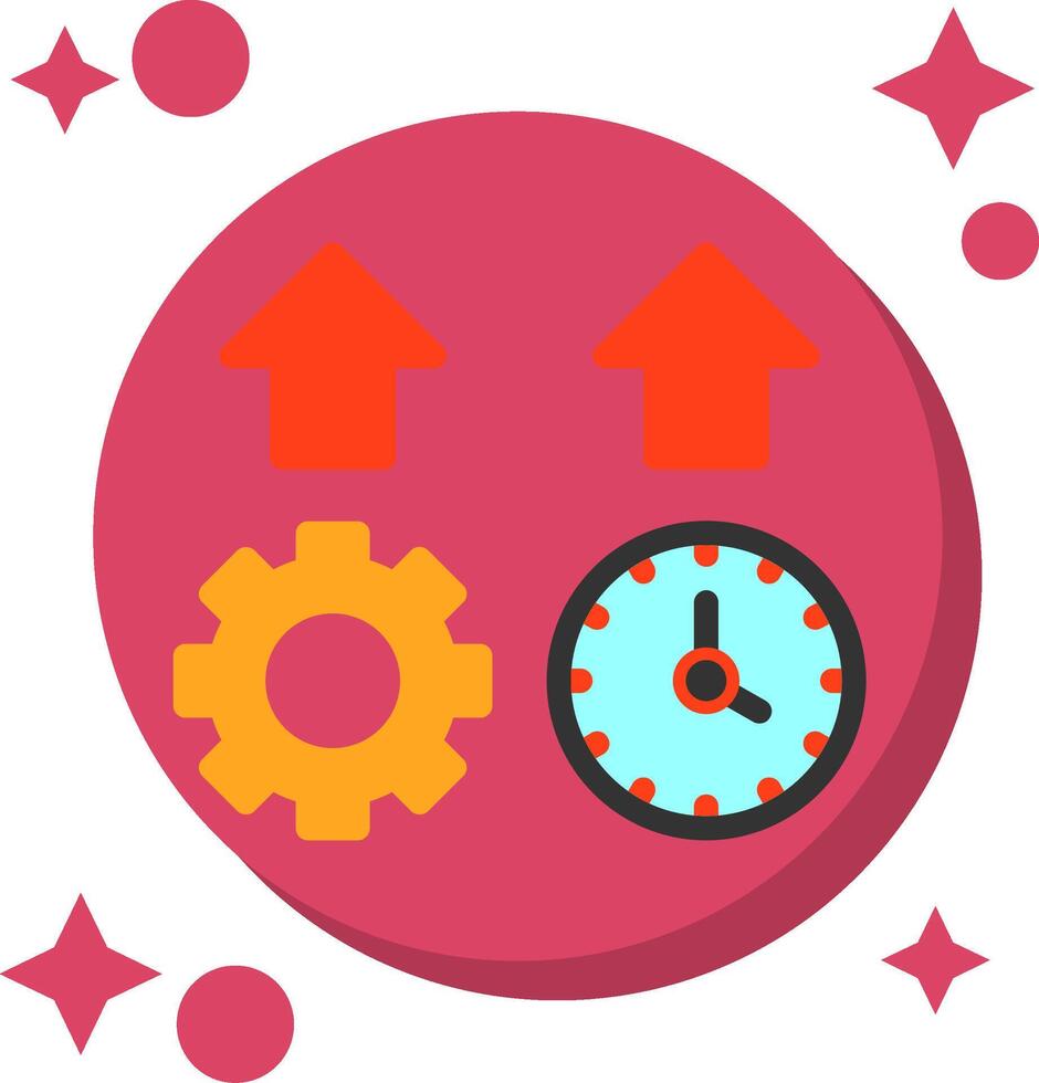 Productivity Tailed Color Icon vector
