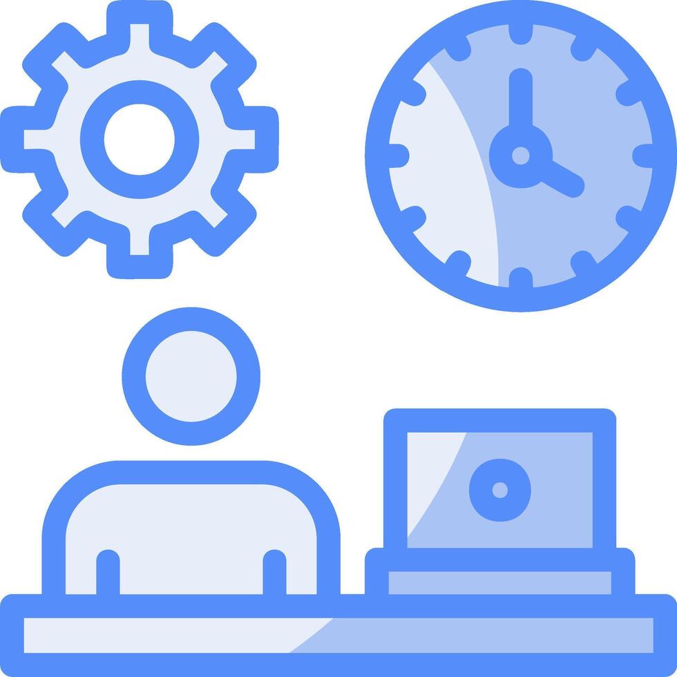 Flexibility Line Filled Blue Icon vector