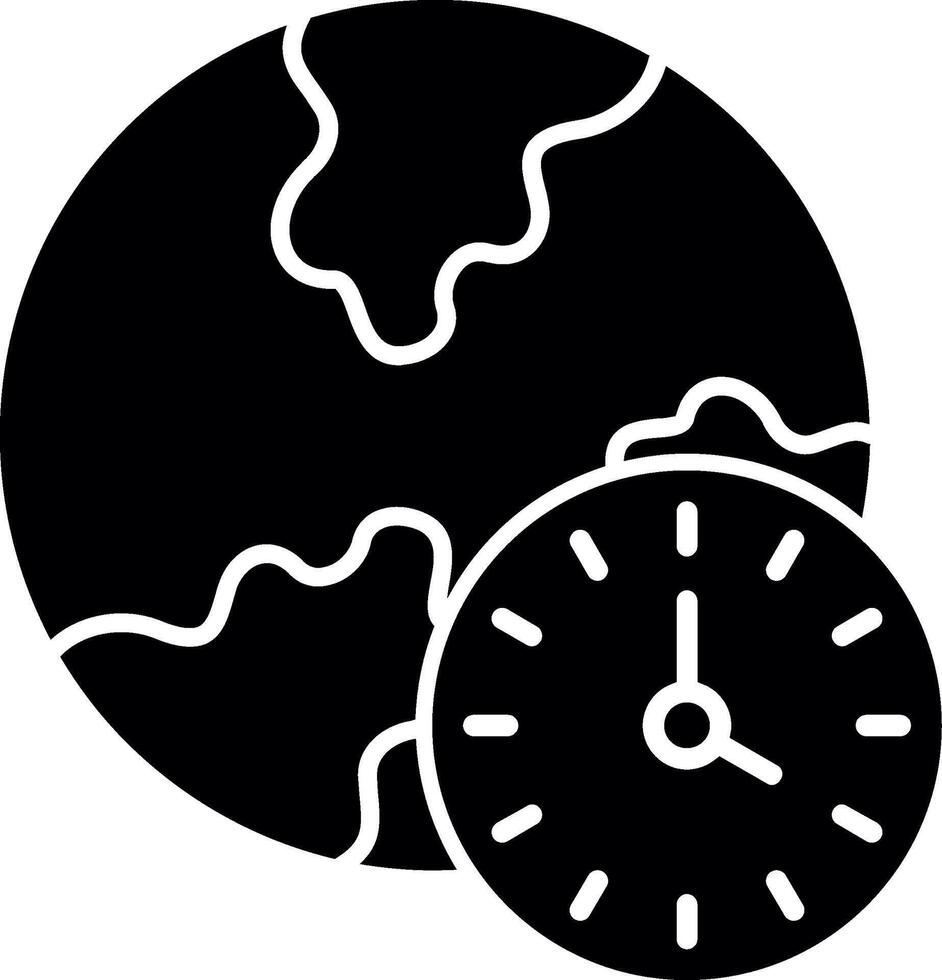 Time zone Glyph Icon vector