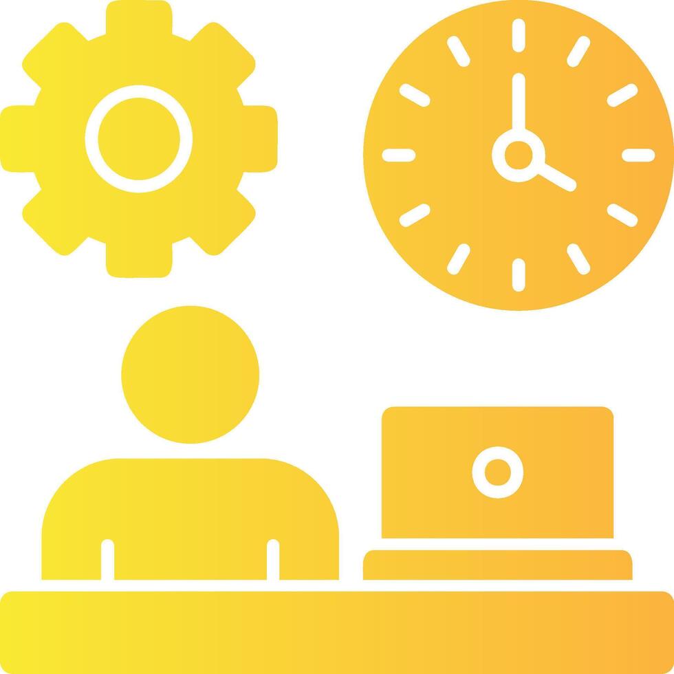 Flexibility Solid Multi Gradient Icon vector