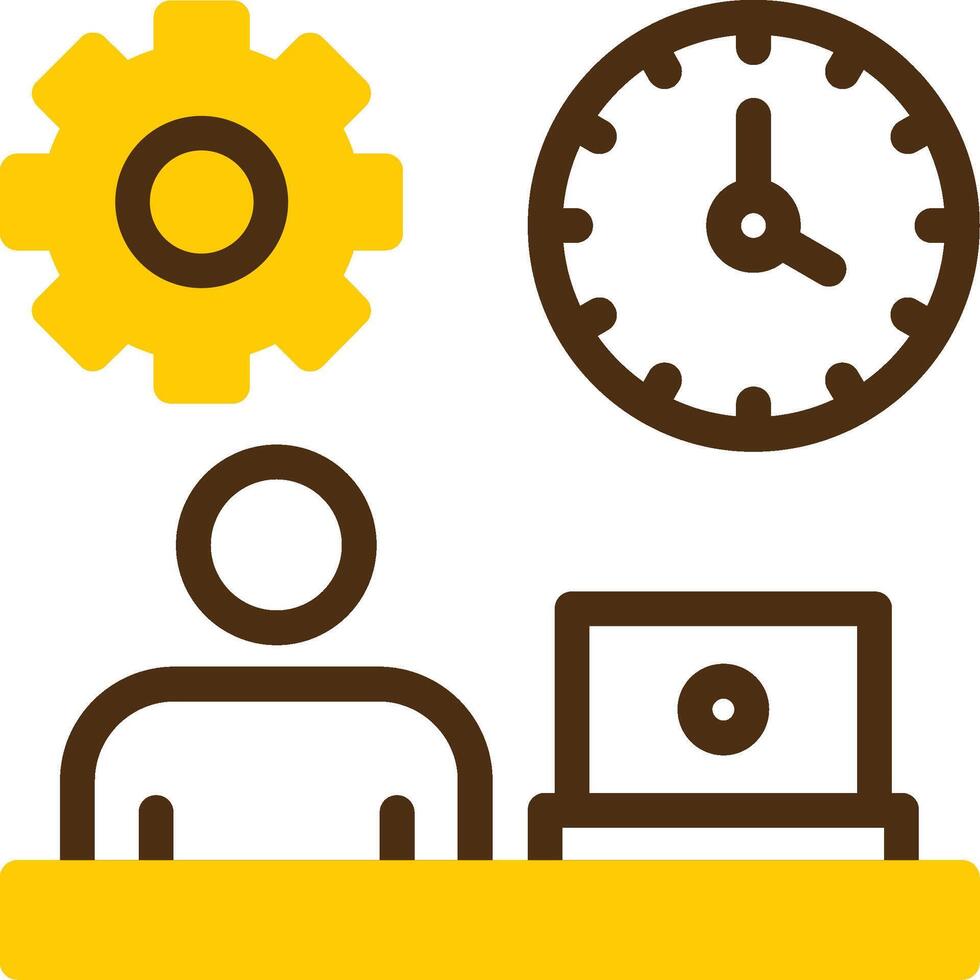 Flexibility Yellow Lieanr Circle Icon vector