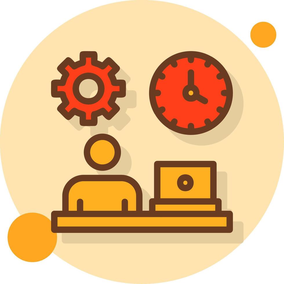 Flexibility Filled Shadow Circle Icon vector