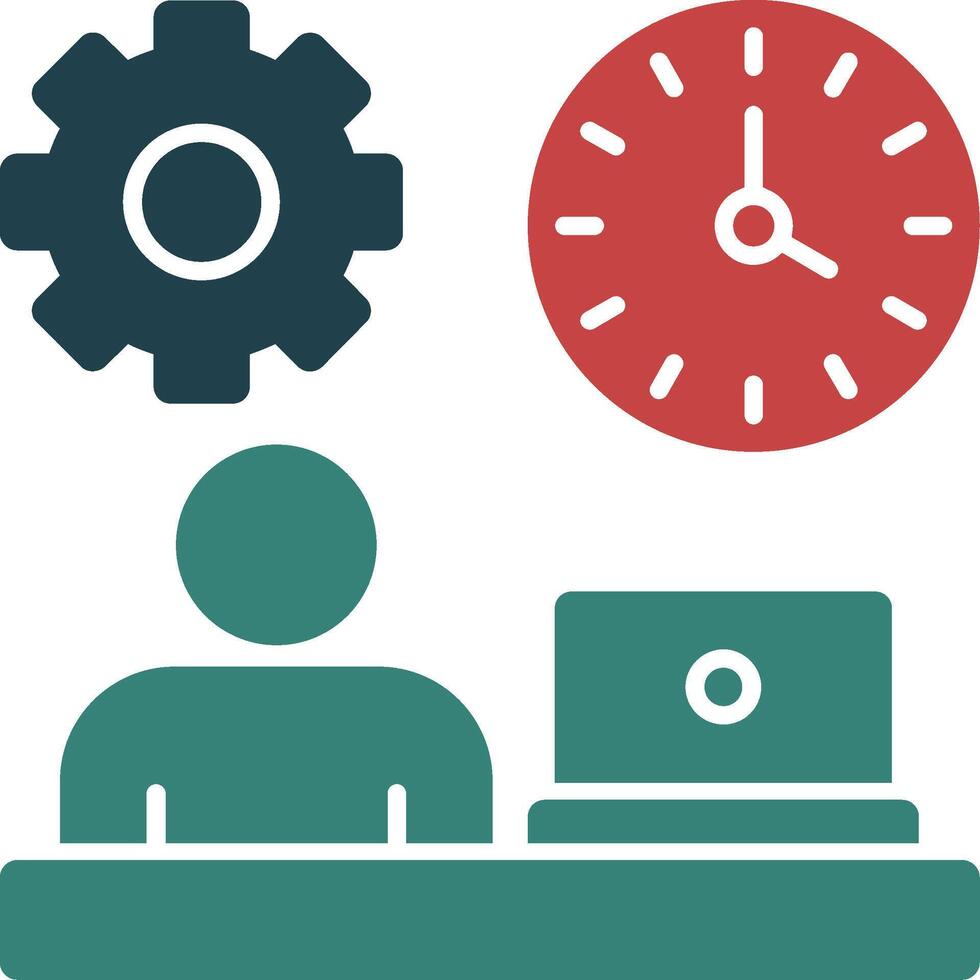 Flexibility Glyph Two Color Icon vector