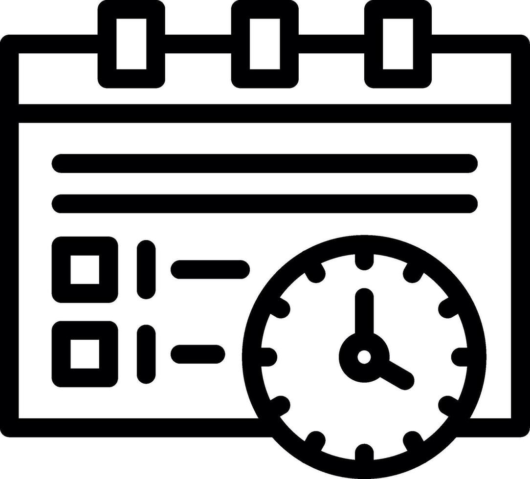 Work schedule Line Icon vector