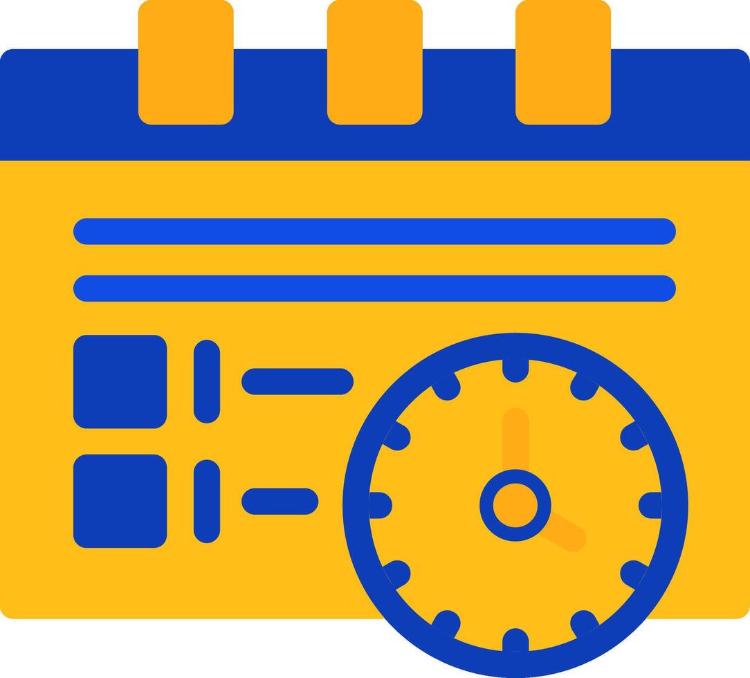 Work schedule Flat Two Color Icon vector