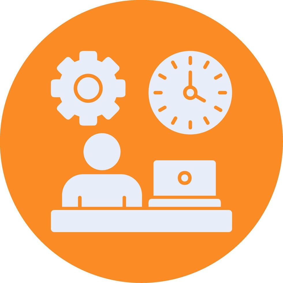 Flexibility Glyph Circle Icon vector