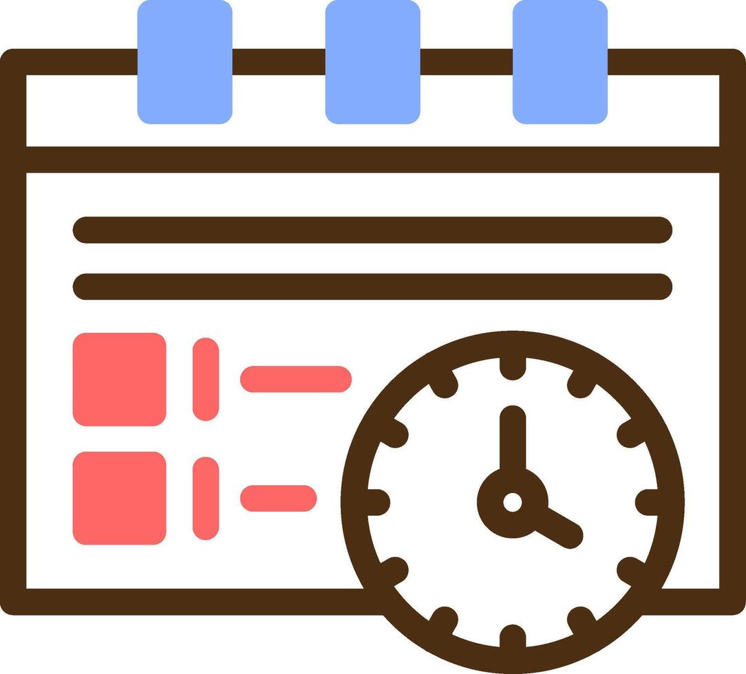 Work schedule Color Filled Icon vector