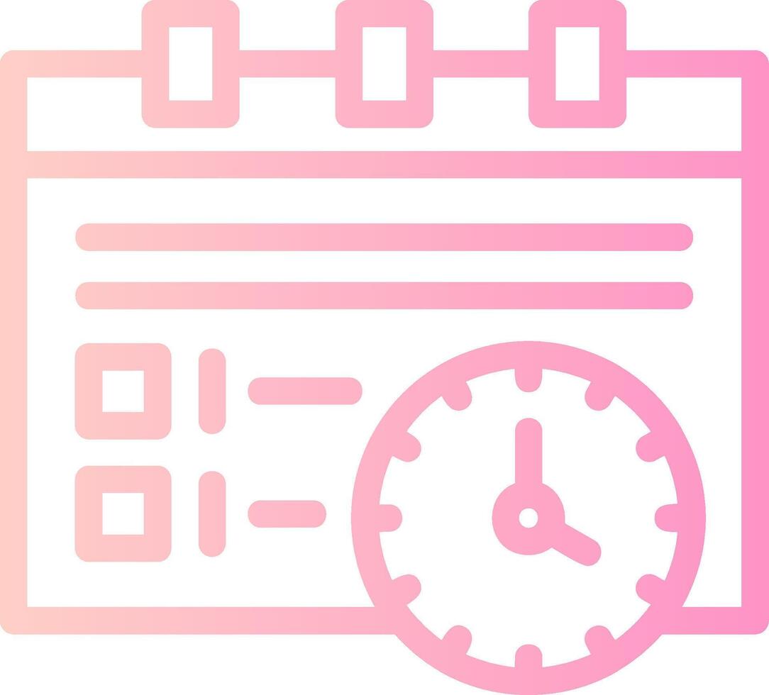 Work schedule Linear Gradient Icon vector