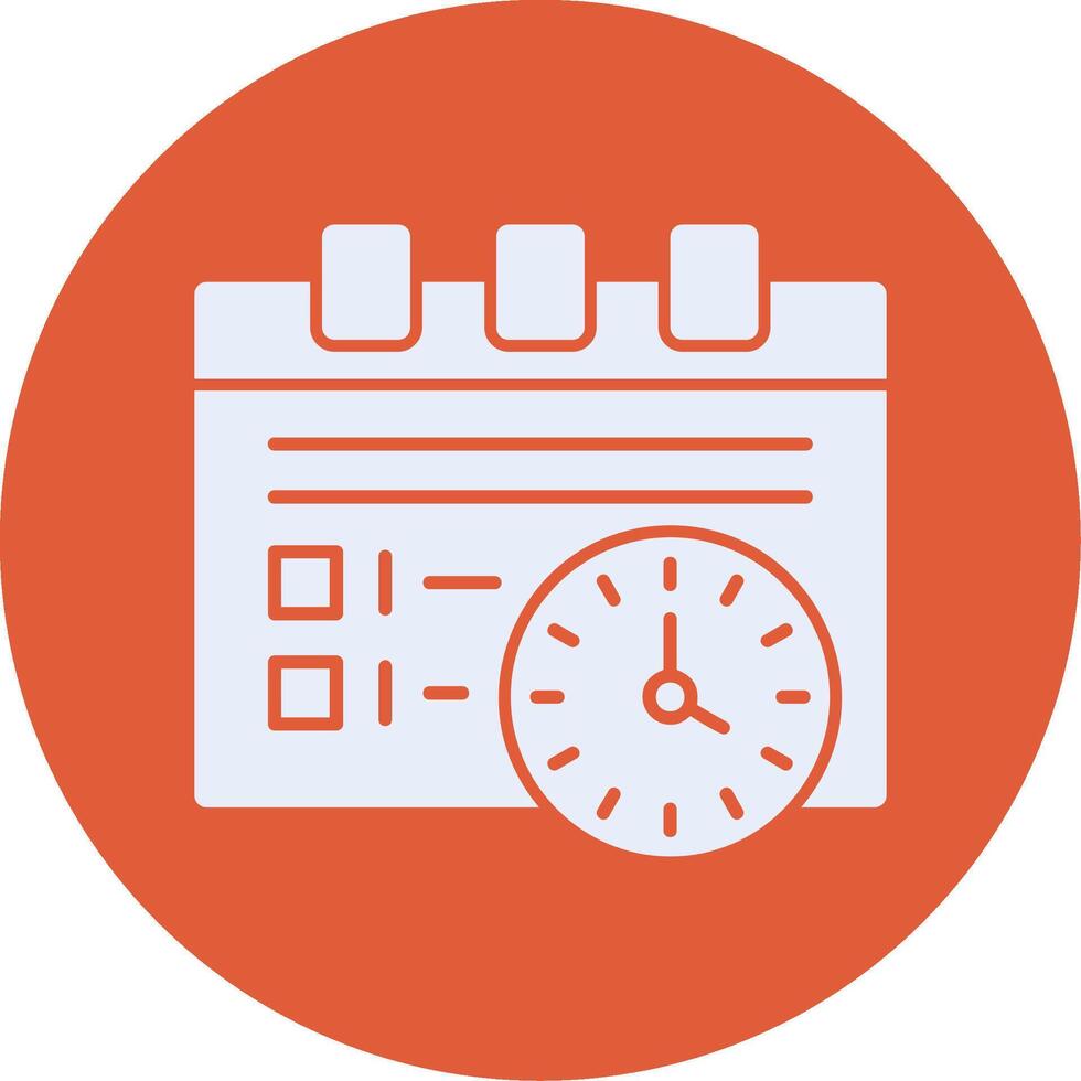 Work schedule Glyph Circle Icon vector