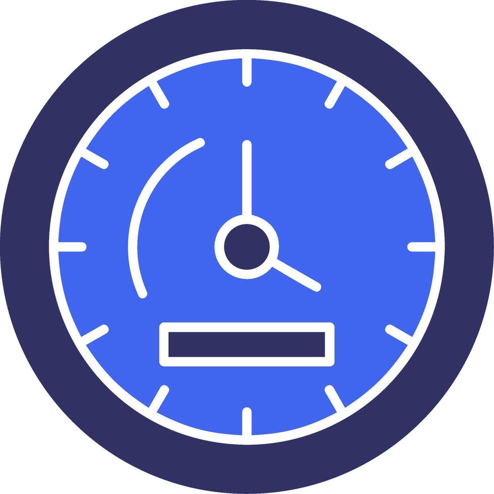 Clock Solid Two Color Icon vector