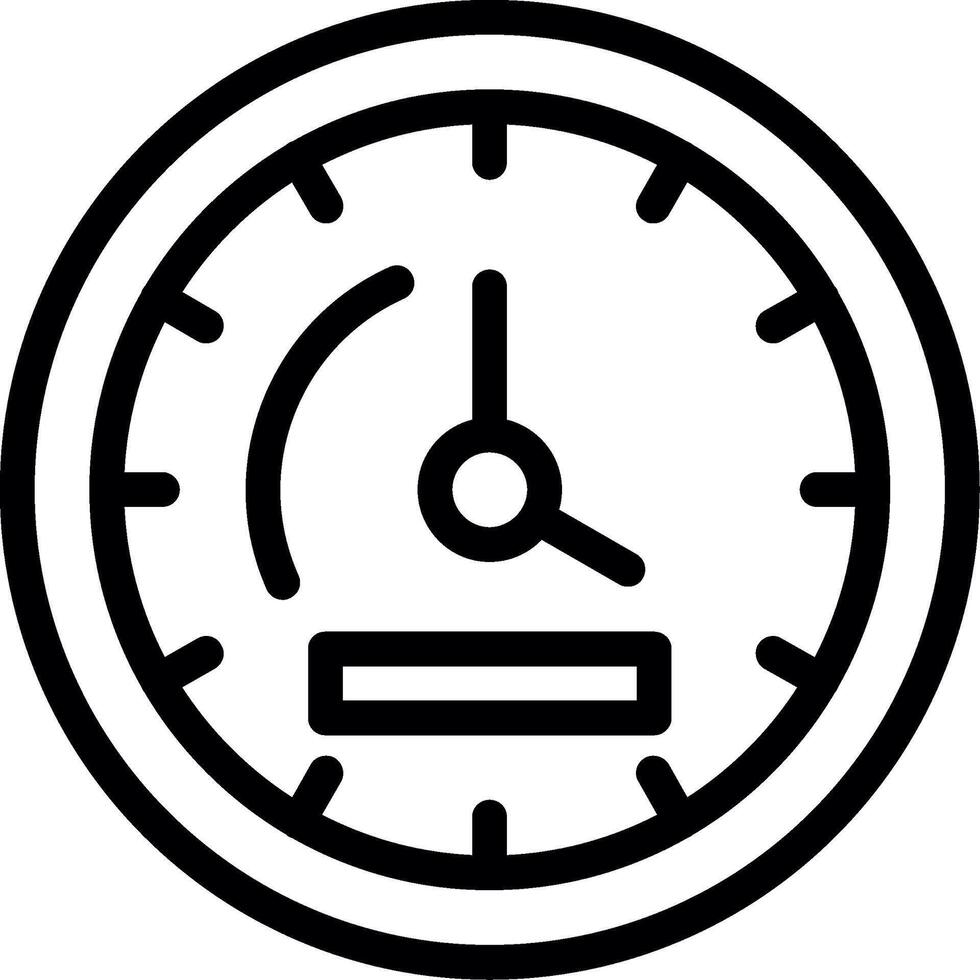 icono de línea de reloj vector