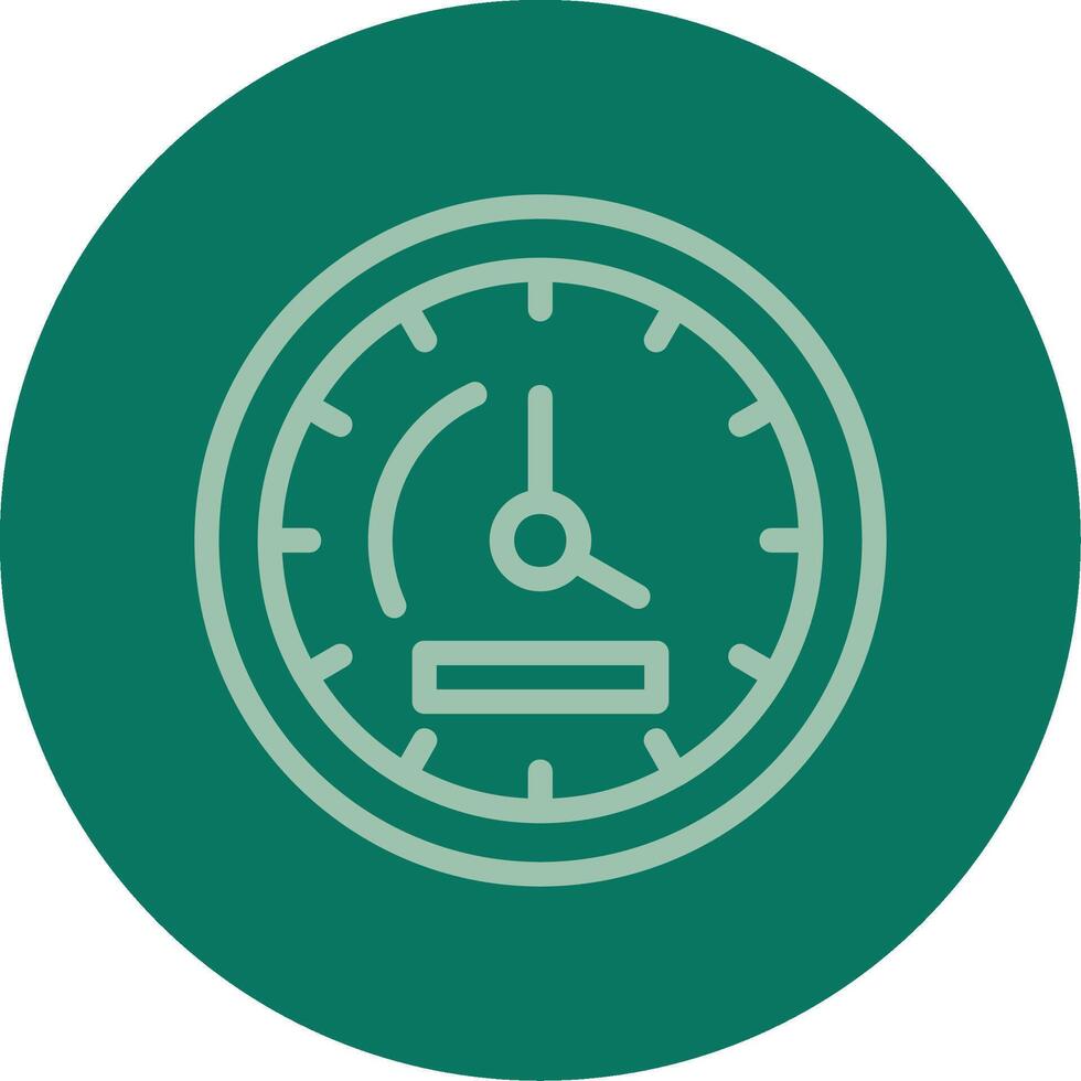 reloj línea multi color icono vector