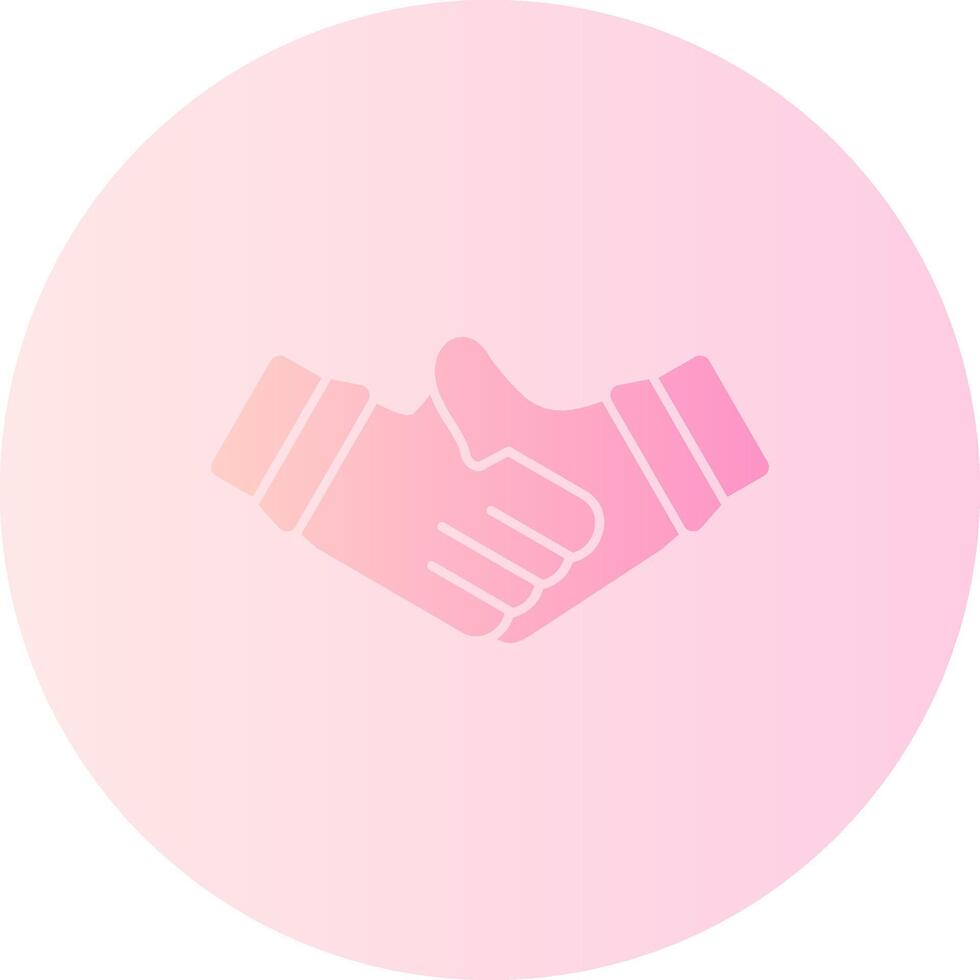 Virtual handshake Gradient Circle Icon vector