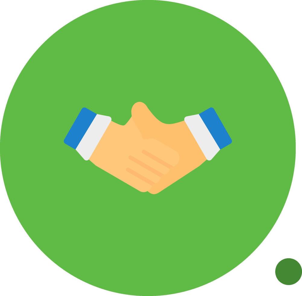 Virtual handshake Flat Shadow Icon vector